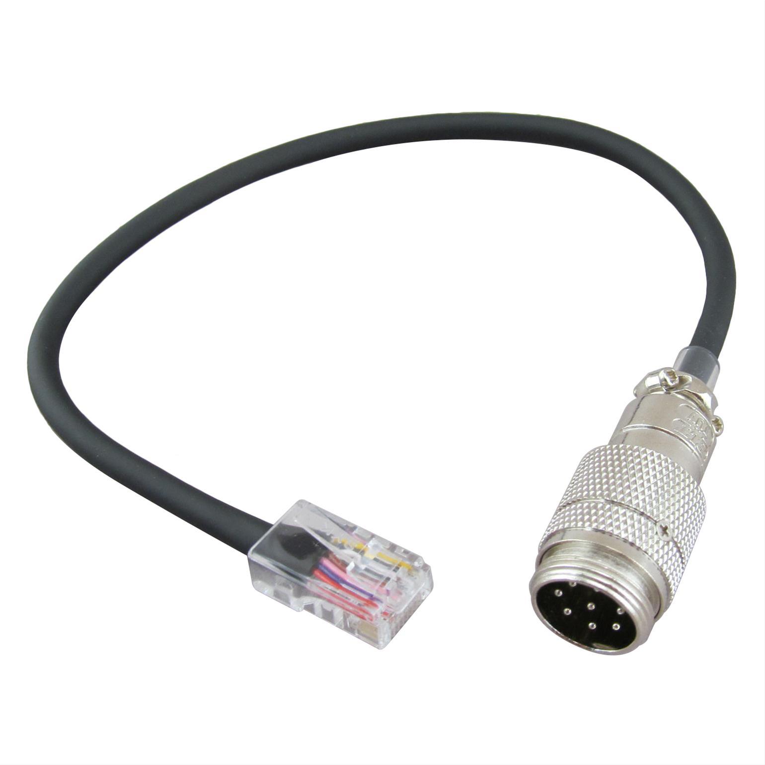 Icom 8 Pin Modular To 8 Pin Round Microphone Adapter Cable - Compatible With Icom Radios