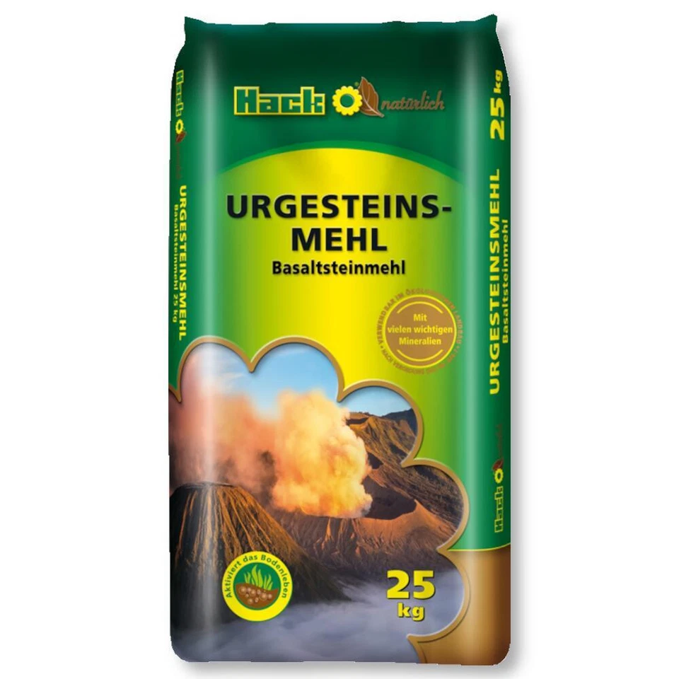 HACK Poudre de roche primaire, basalte 25 kg conditionneur de sol, additif pour  - Photo 1/1