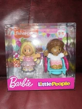 Fisher Price Little People Barbie Birthday Party Figures 2 In The Set