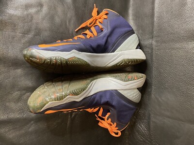 NIKE Zoom Mens Hyperdistrupter Basketball Shoes Orange Size 17 548180-804 Nike Zoom Hyperdisruptor Dark Blue Orange 548180-401 High  main image 4