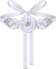 Wedding Bridal Belt Sash with Flower Rhinestone Pearl for Bride Bridesmaid Mater