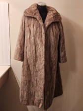Vintage Mink Dayton's Blonde Fur Med/Lg Soft Slippery Pockets Hook & Eye Clasps 