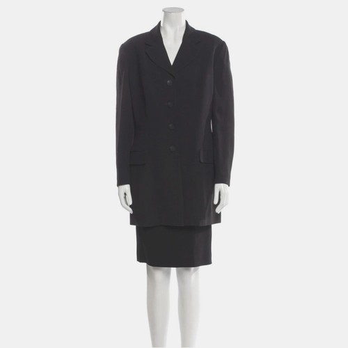Lanvin, LANVIN Skirt Suit Button Jacket Knee-Length Skirt Set US 12 FR 44 90s Corp Core