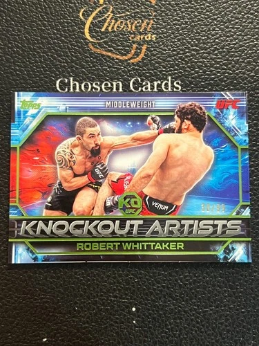 2026 Topps Knockout UFC Robert Whittaker Knockout Artists /99 Lime Green CY61