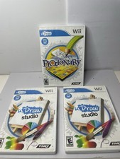 Nintendo Wii uDraw Game Lot Pictionary + 2x uDraw Studio CIB Complete Tested