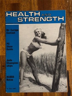 HEALTH AND STRENGTH bodybuilding muscle mag ELIZABETH LAMB/Arnold 12-67 (UK)