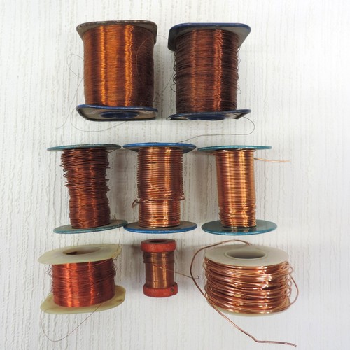 Copper Wire Used Spools Belden Consolidated Anchor Lot of 8
