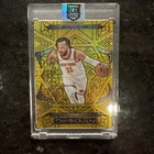 2024-25 Panini Obsidian #3 Jalen Brunson Electric Etch Gold Flood /10 Knicks