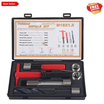 Durable M8x.5 Thread Repair Kit - Portable Tools for Auto & Equipment Repairs