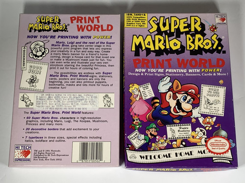 Vintage Super Mario Bros Print World IBM PC Disketten Software UNGETESTET - Bild 7 von 9