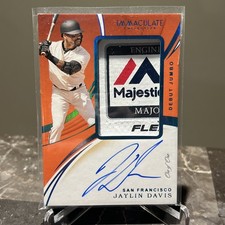 2020 PANINI IMMACULATE JAYLIN DAVIS GIANTS 1/1 Laundry Tag JERSEY ON CARD Auto 