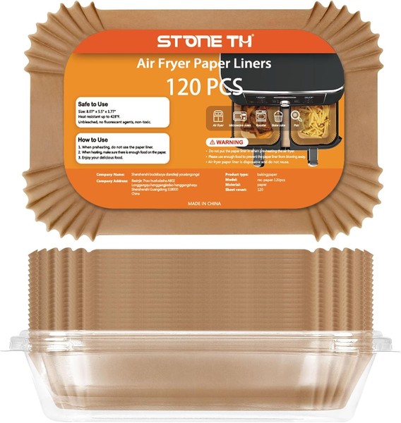 Stone Th 120 StüCk Backpapier HeißLuftfritteuse Ninja Dual Airfryer Liner-image