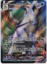 ice rider calyrex pokemon card value V Chilling Reign 045/198 BCCG 10 Colorless Ride of the High King (10+) This attack does 30 more damage for each of your opponents Benched Pokémon Ice Rider Calyrex - Vmax