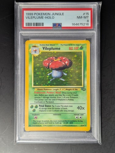 Vileplume (Unlimited) graded PSA 8 for sale on eBay
