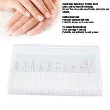 10PCS Nail Drill Bit Grinding Head Set Polishing Manicure Tools Finger Dead Skin