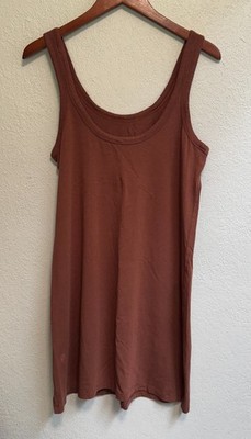classic fit cotton blend scoop dress lululemon Womens Lululemon Classic-Fit Cotton-Blend Scoop Dress Sz 10 Ancient Copper Brown