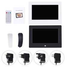 7Inch 1024 600HD Digital Photo Picture Frame Alarm Clock Player Album Remote
