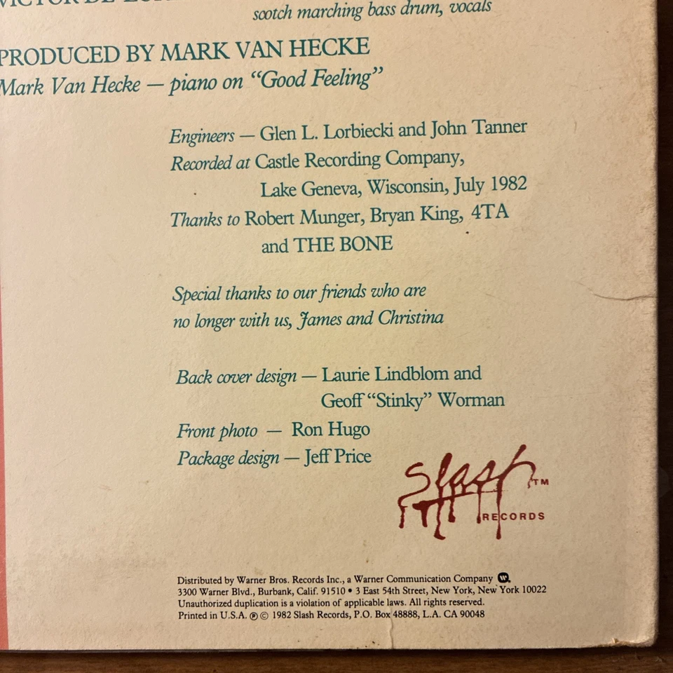 Violent Femmes Self-Titled Vinyl LP Album 1983 Slash Records 1-23845 VG -NM Cond - Image 3 of 4