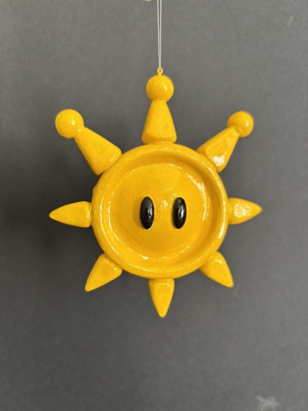 Handmade Hand-painted Nintendo Mario Sunshine 4" Hanging Shine Sprite Figurine