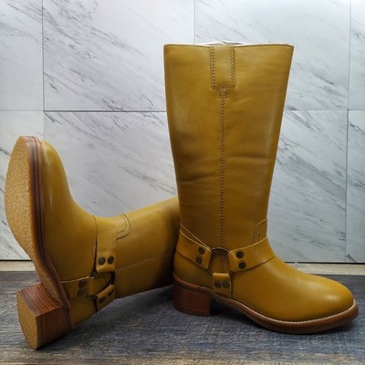 Frye Camryn Tall Harness Boots Women s Size 9.5 Banana Yellow Leather Western