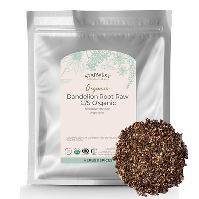 Organic Raw Dandelion Root - Loose Leaf Herbal Tea, Supports Digestion, Cut & Si