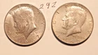 KENNEDY HALF DOLLAR, 1965-P, 1967-P, 40% SILVER,  ----292