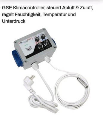 GSE Klimacontroller Controller Grow Abluft & Zugluft & Feuchtigkeit & Temperatur