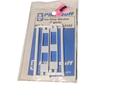 Pikestuff #541-2102 Two-Story Window (X2) - HO Scale  NOS
