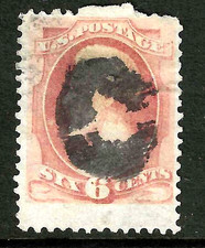 Sc 159 Misperf Error Jumbo Fancy Cancel 6 Cent Lincoln Banknote 1873 Us 57a55 Sc 159 Misperf Error Jumbo Fancy Cancel 6 Cent Lincoln Banknote 1873 Us 57a55