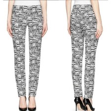 EUC Diane Von Furstenberg Women's B/W Jacquard Dorothy Pants 2