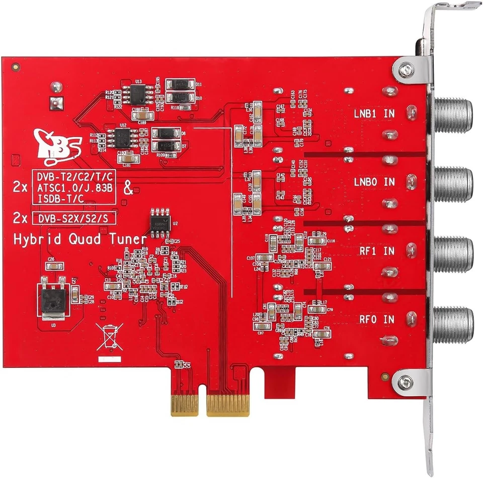Compact 6522H Quad Tuner Card for Windows/Linux - Streamline Your TV Experience - Image 4 of 4