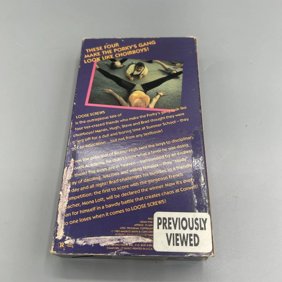 Loose Screws VHS Tape 1986, Lightning Video Comedy Vtg HTF OOP Rare - Image 3 of 4