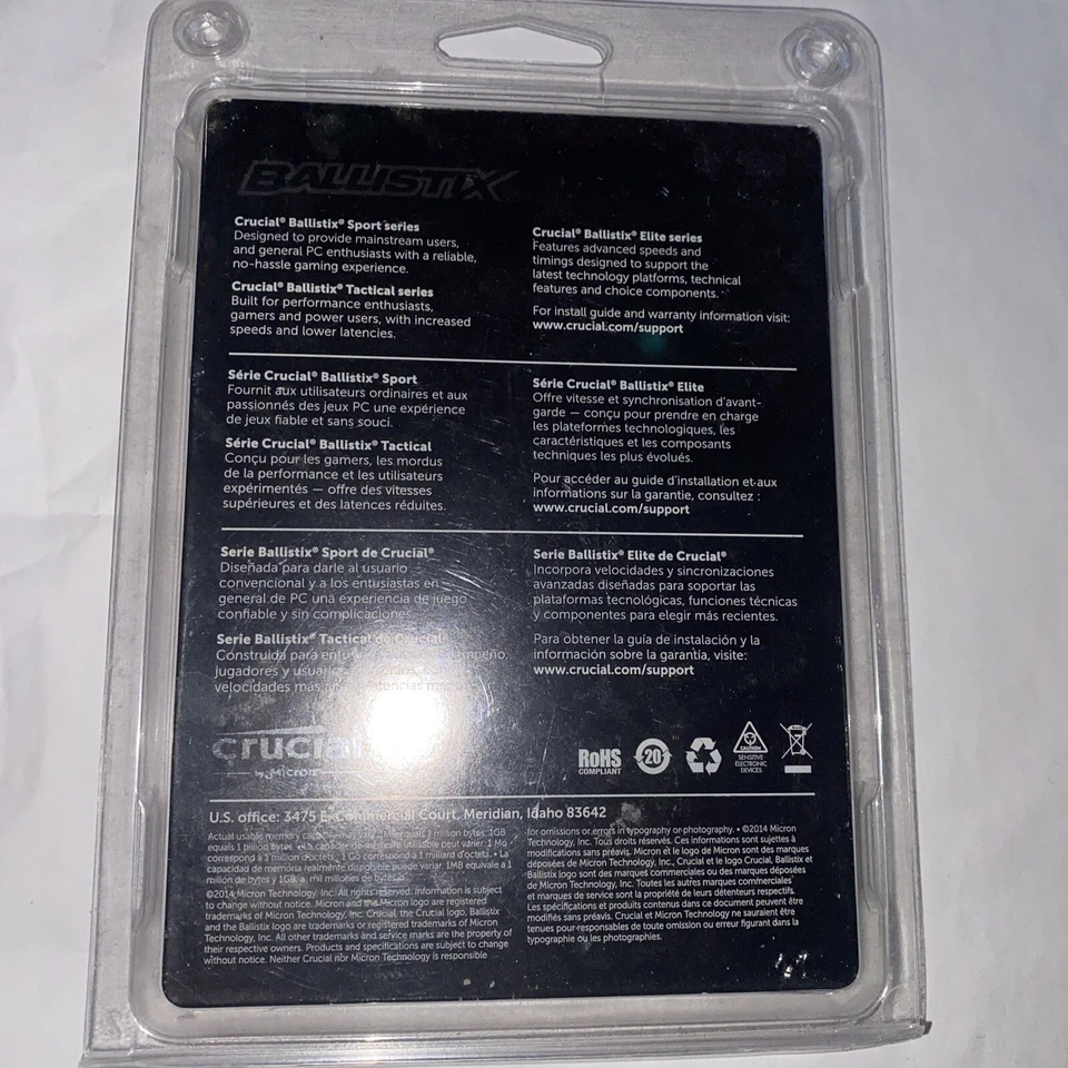 Crucial Ballistix Sport 4GB Module DDR3 12800 Memory Ram UDimm ONLY ONE IN CASE - Image 3 of 3