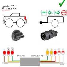 Trailer Plug Connector Adapter US 4-Pole flat to 7 pin EU for FORD Expedition I