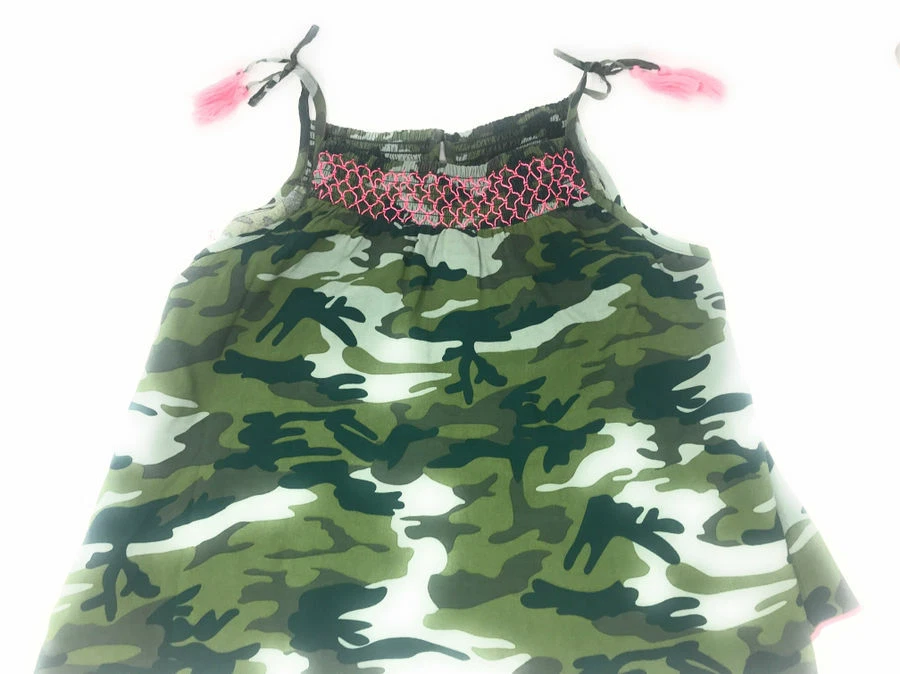 Justice Girls Cute Army Green Smocked Pattern Set of 2! Sz 14-16  Back to School - Image 3 of 4