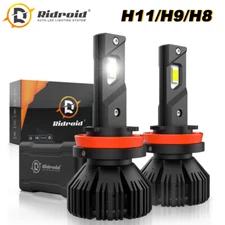 Ridroid H11 CSP LED Headlight Kit Low Beam Bulbs Bright White 6500K Canbus H9 H8