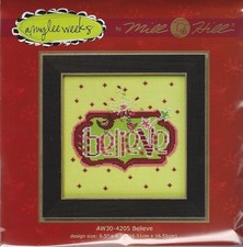 Christmas Believe Cross Stitch Glass Bead Kit by Mill Hill