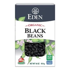 Organic Black Turtle Beans Dry 16 Oz (Case Of 12) By Eden Foods