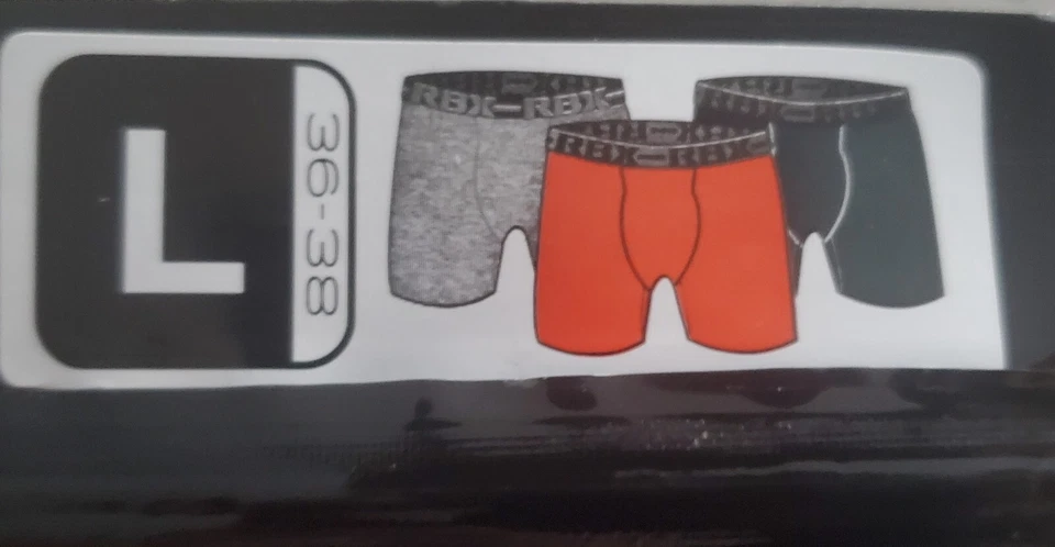 RBX Men's Quick Dray Sports Performance Boxer Briefs (3 pack) - Image 3 of 4