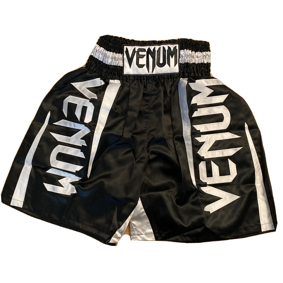 Venum Elite Boxing Shorts - Black/White S NEW Thailand Small