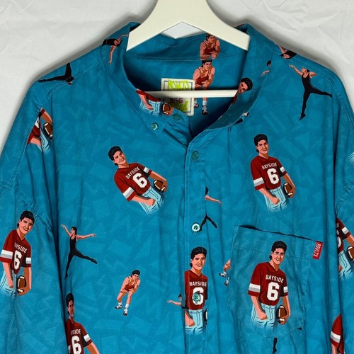 RSVLTS Saved By The Bell Shirt Men’s 4XL AC Slater Bayside Football Short Sleeve - Picture 3 of 8