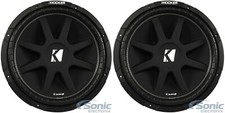2) Paquete de subwoofers de audio para automóvil KICKER 43C154 Comp 15" 1000 W SVC 4 ohmios