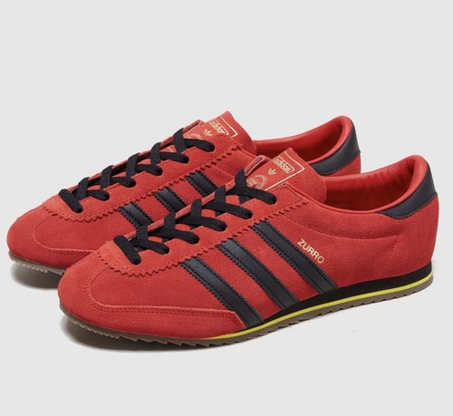 Adidas Originals Zurro Scarlet Red Suede Gum Sole UK 9 City Trainers Casuals OG | eBay