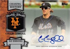 Collin Cowgill autographed baseball card Mets 2013 Topps Chasing History #CHACC