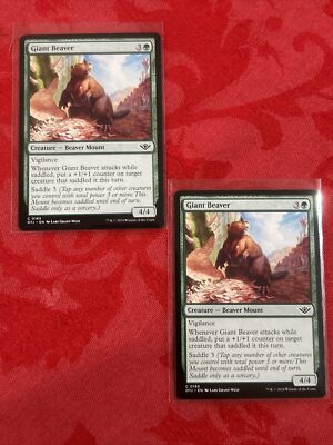 2x MTG - Giant Beaver - Outlaws of Thunder Junction NM Magic x2 | eBay