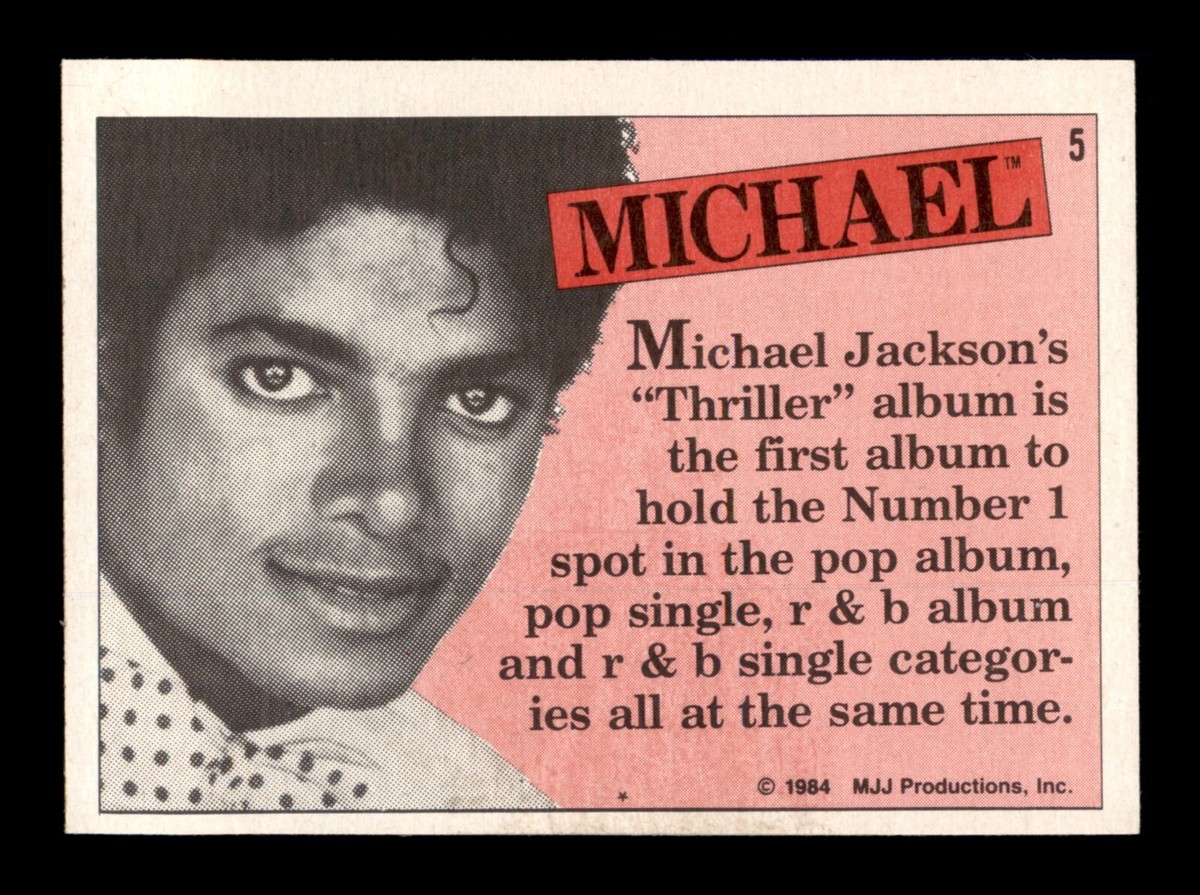 1984 TOPPS MICHAEL JACKSON SERIES 1 & 2 CARDS & STICKERS