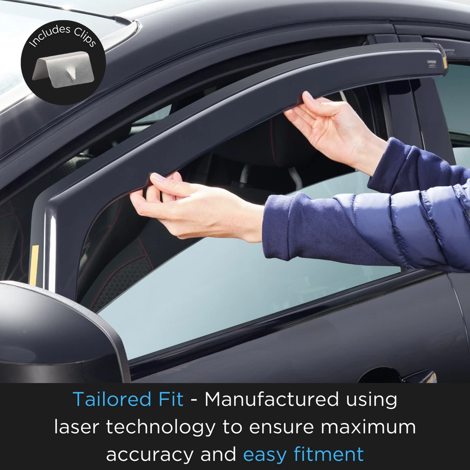 ISPEED Wind Deflectors for Volvo V70/XC70 MK2 2000-2007 5-Door Estate 4pc Set - Image 4 of 4