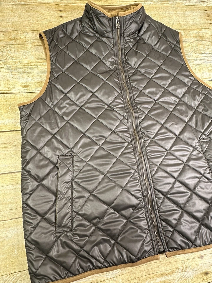 Chaleco acolchado Bills Khakis Private Stock cremallera completa verde oliva • Grande para hombre Foto 2 de 4