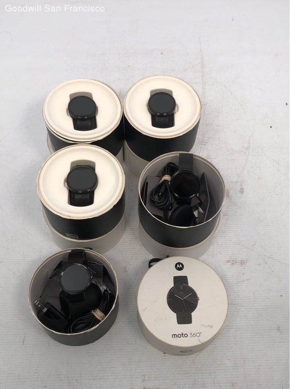 Lot Of 5 Motorola Moto 360 1st Generation Smartwatch With Case eBay