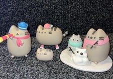 Lot Of Used Pusheen Vinyls, Sailor, Skate, Snow Scene and Mini